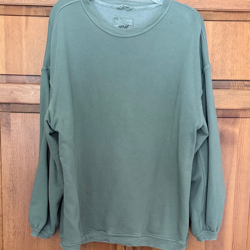 Aerie Olive Crewneck Sweater